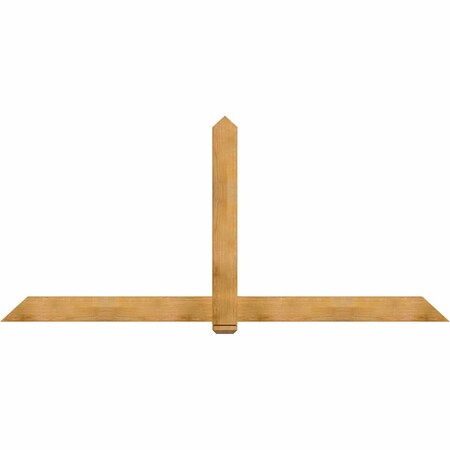 Ekena Millwork Eugene Rough Sawn Timber Gable Bracket, Western Red Cedar, 108"W x 49"H x 2"D x 6"F, 11/12 Pitch GBW108X49X0206EUG00RWR